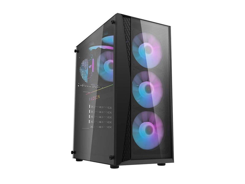 Darkflash DK352 Plus computer case + 4 fans (black) - Gehäuse - Miditower - Schwarz
