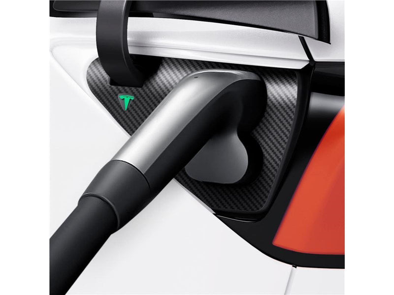 Spigen Tesla Charge Port Film & Wrap Set (EU) - Carbon | Model Y/3