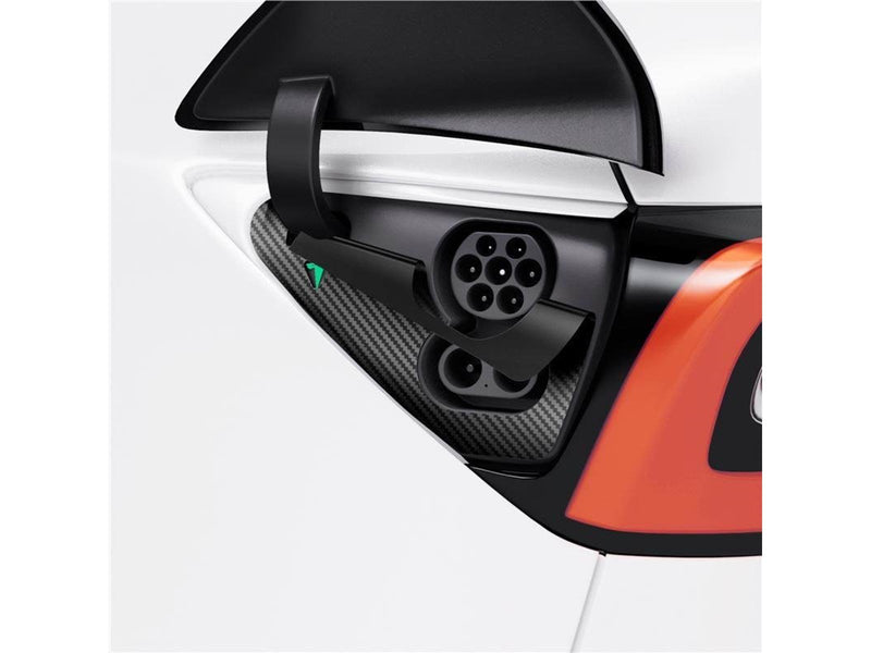 Spigen Tesla Charge Port Film & Wrap Set (EU) - Carbon | Model Y/3