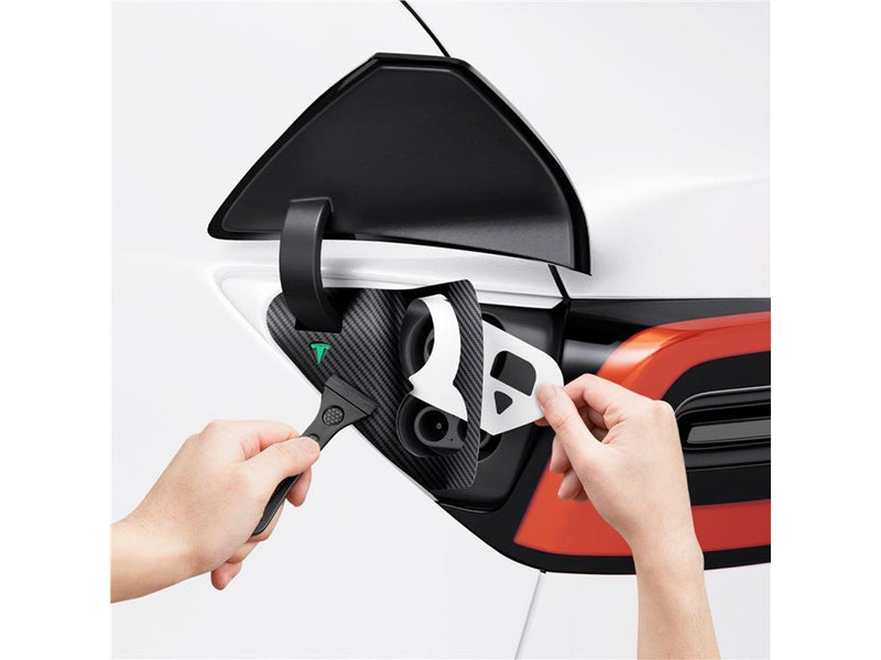 Spigen Tesla Charge Port Film & Wrap Set (EU) - Carbon | Model Y/3