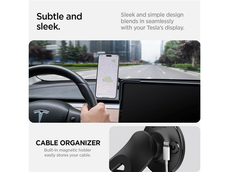 Spigen Tesla TapLock MagSafe Car Mount Holder On Screen - Black