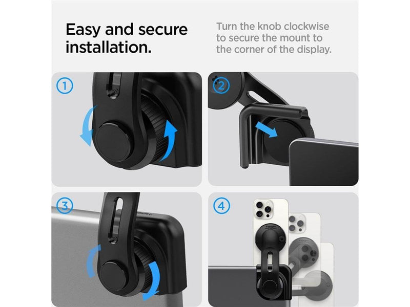 Spigen Tesla TapLock MagSafe Car Mount Holder On Screen - Black