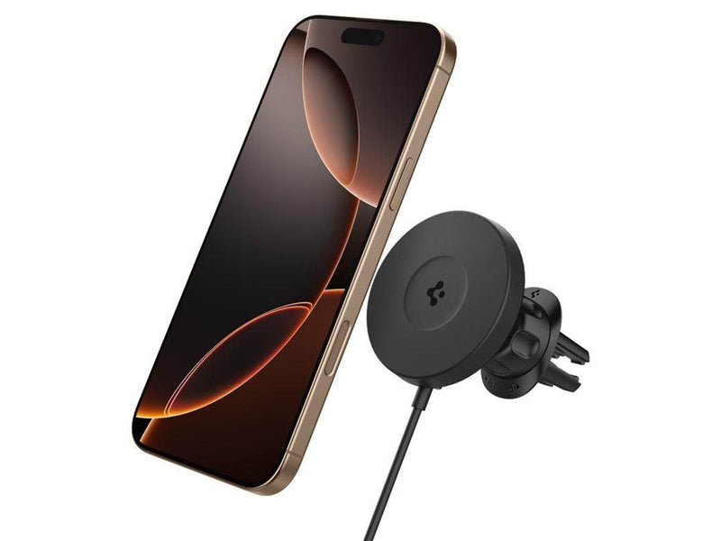 Spigen OneTap Pro 4 MagSafe Car Mount Charger - Wireless / Air Vent - Black