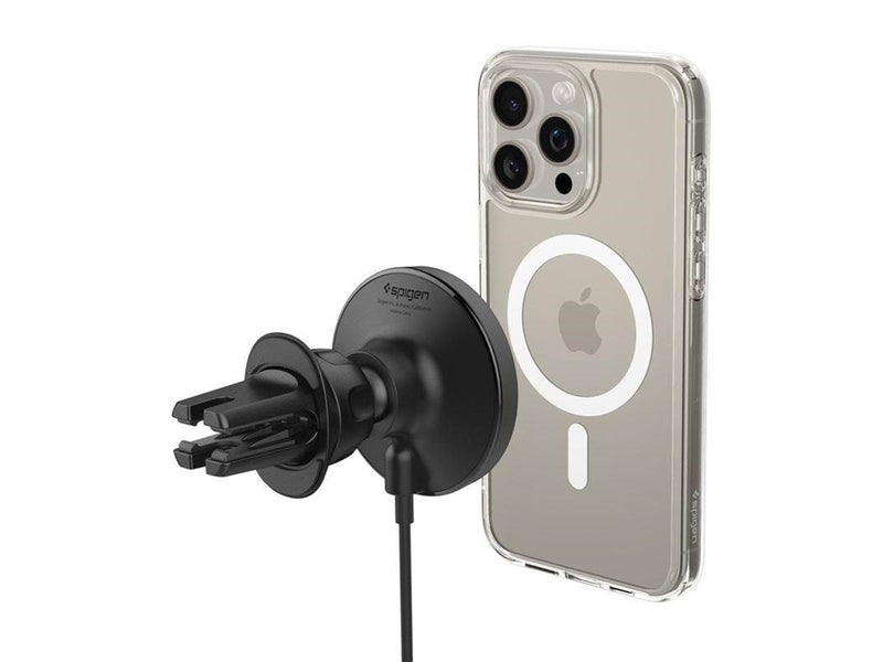 Spigen OneTap Pro 4 MagSafe Car Mount Charger - Wireless / Air Vent - Black