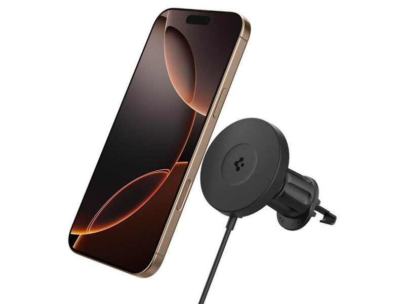 Spigen OneTap Pro 4 MagSafe Car Mount Charger - Wireless / AirVent Hook - Black