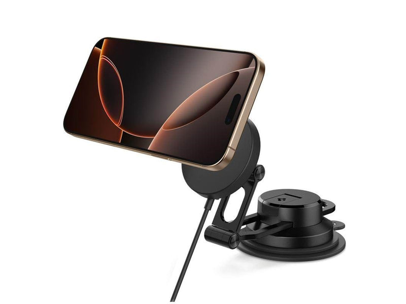 Spigen OneTap Pro 4 MagSafe Car Mount Wireless Charger | Dashboard / Windshield - Black