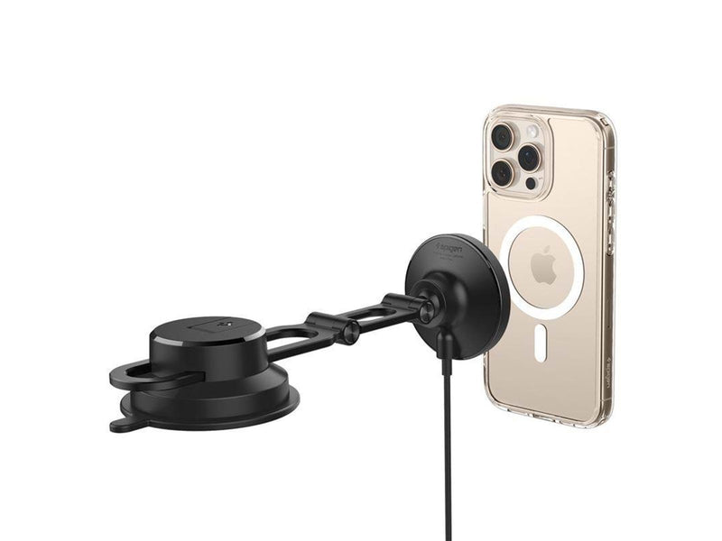 Spigen OneTap Pro 4 MagSafe Car Mount Wireless Charger | Dashboard / Windshield - Black