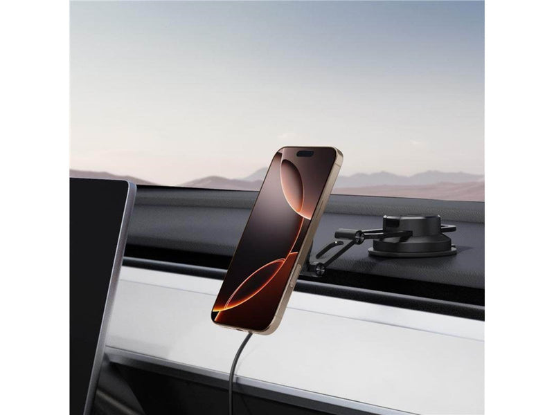 Spigen OneTap Pro 4 MagSafe Car Mount Wireless Charger | Dashboard / Windshield - Black