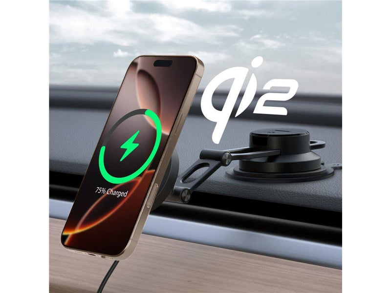Spigen OneTap Pro 4 MagSafe Car Mount Wireless Charger | Dashboard / Windshield - Black