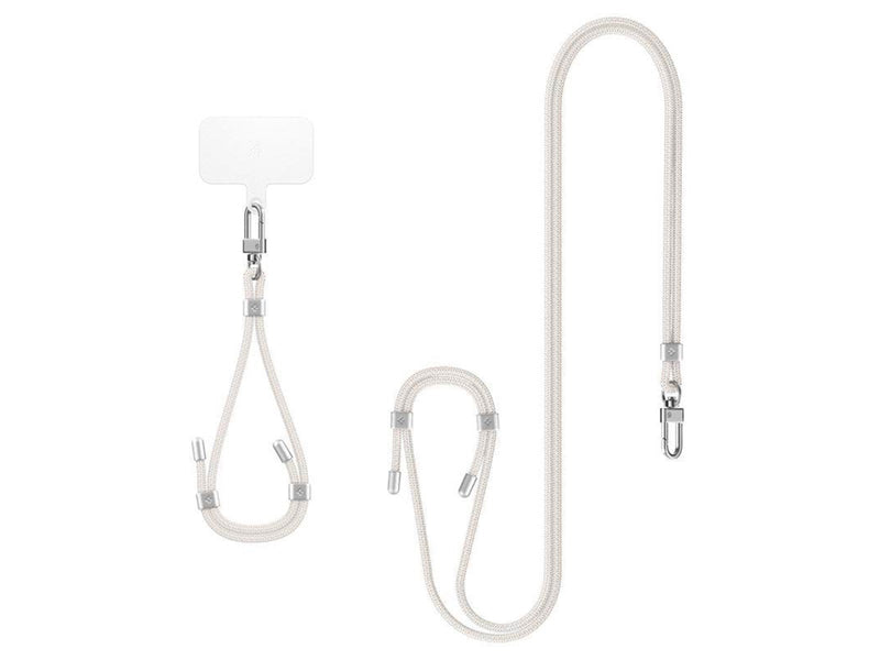 Spigen Universal Set 2 (Cross Body Strap 1P + Wrist Strap 1P + ConTag2 1P) - Pearl White