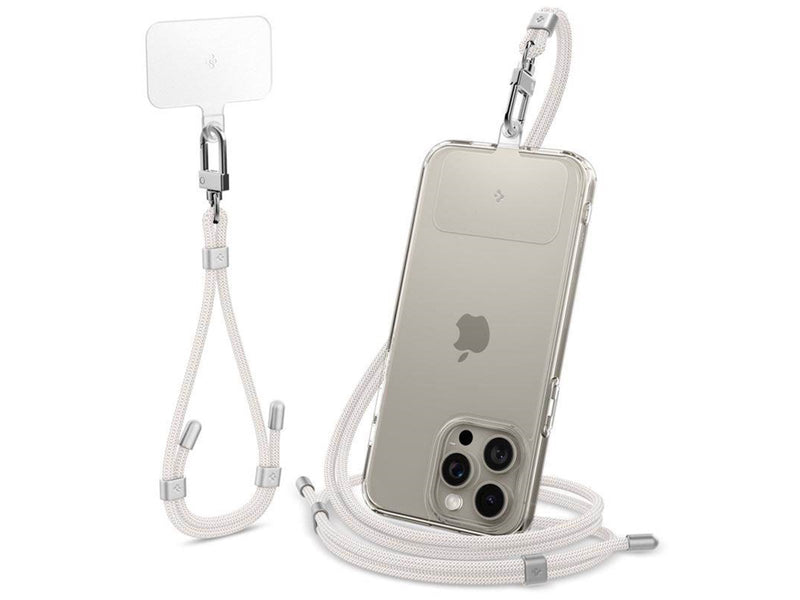 Spigen Universal Set 2 (Cross Body Strap 1P + Wrist Strap 1P + ConTag2 1P) - Pearl White