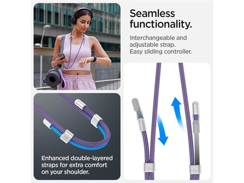 Spigen Universal Cross Body Strap 2 1 Pack - Deep Purple