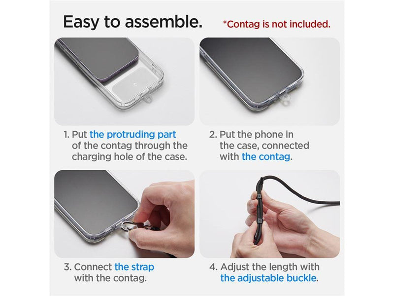Spigen Universal Cross Body Strap 2 1 Pack - Mute Blue