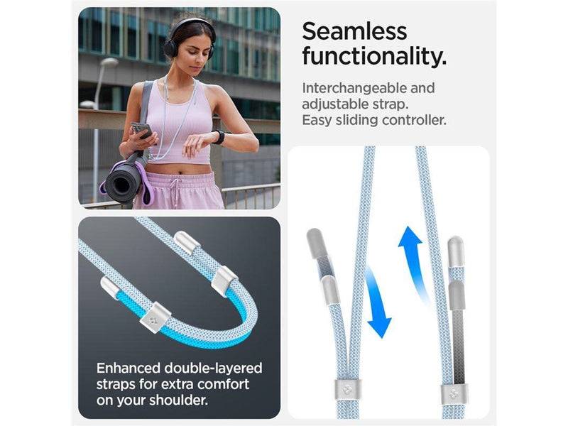 Spigen Universal Cross Body Strap 2 1 Pack - Mute Blue