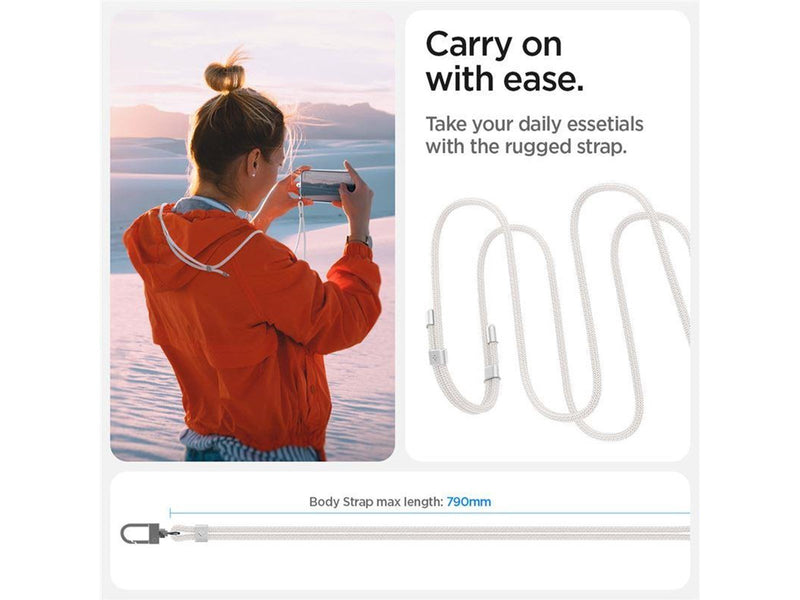 Spigen Universal Cross Body Strap 2 1 Pack - Pearl White