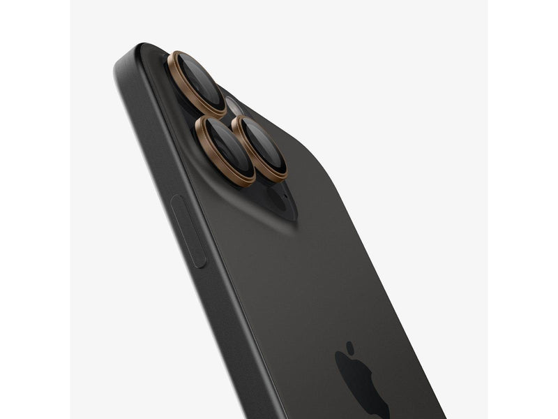 Spigen Glass tR EZ Fit Optik Pro 2 Pack Desert Titanium for iPhone 16 Pro/Pro Max