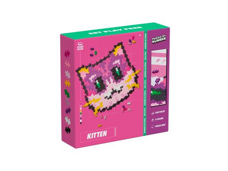 Plus-Plus Puzzle By Number Kitten 500pcs