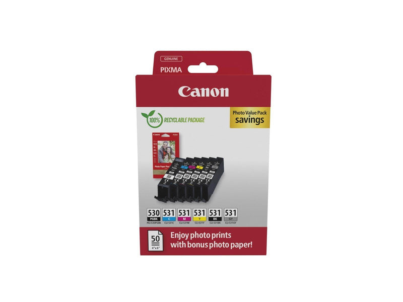 Canon PGI-530/CLI-531 / 6117C004 PGBK/C/M/Y/BK/GY Photo Pack