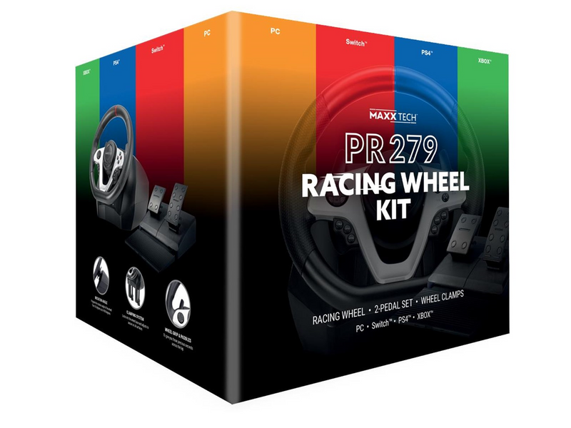 MAXX TECH PR 279 - Wired Wheel, gamepad and pedals set - Sony PlayStation 4