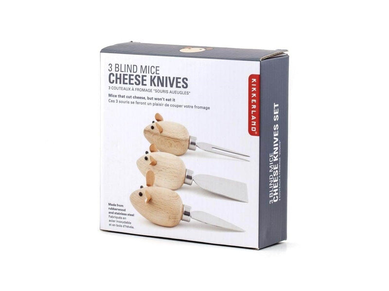 Kikkerland Cheese Knives Mice Set Of 3