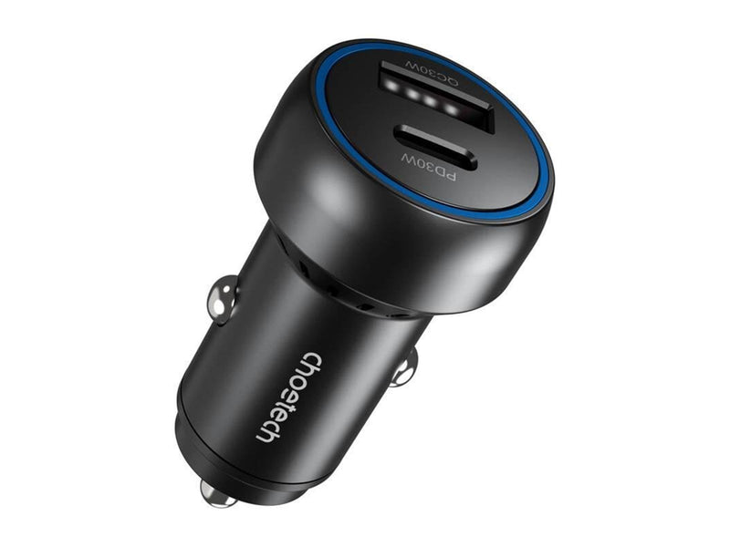 Choetech 60W 2xUSB-C+USB-A car charger (black)