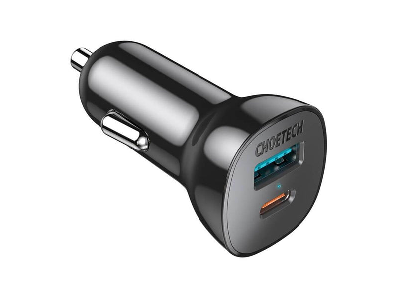 Choetech 38W QC3.0+PD20W car charger (black)