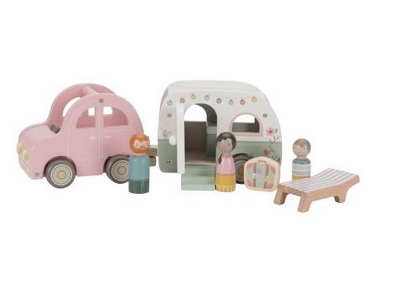 Little Dutch Toy Car with Caravan