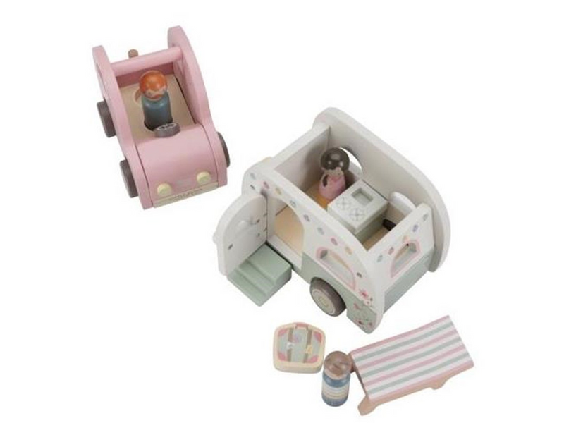 Little Dutch Toy Car with Caravan