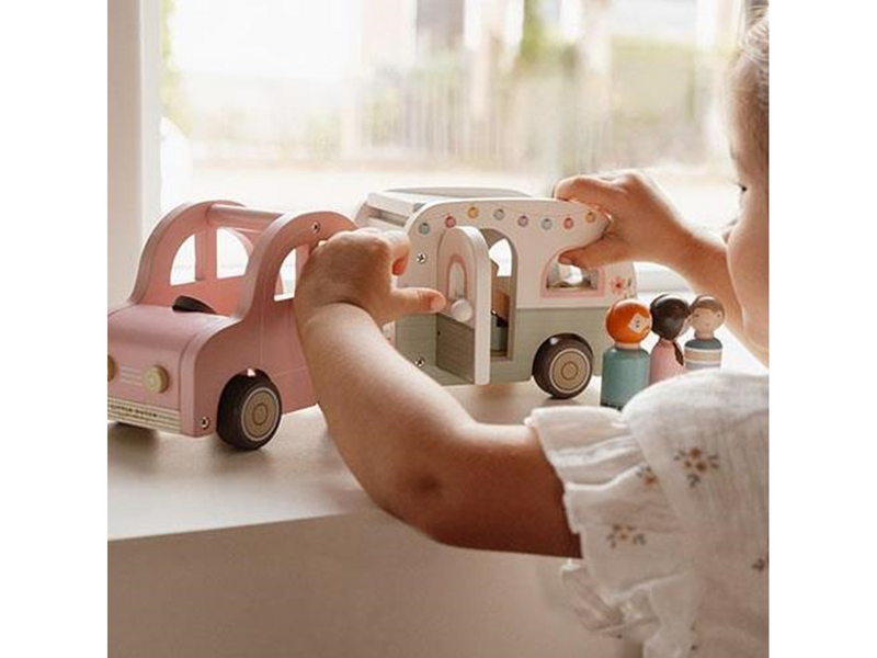 Little Dutch Toy Car with Caravan