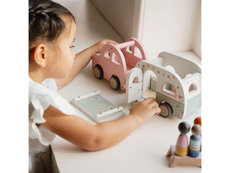 Little Dutch Toy Car with Caravan