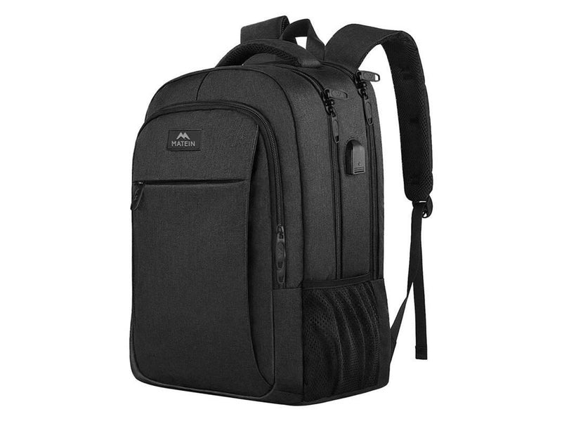 Matein 1007 Black USB 15.6'' laptop travel backpack