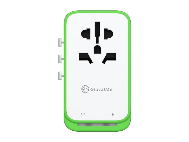 GlocalMe Roamplug adapter with 4G Wi-Fi hotspot