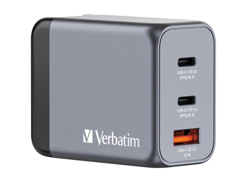 Verbatim power adapter - GaN - 65 Watt
