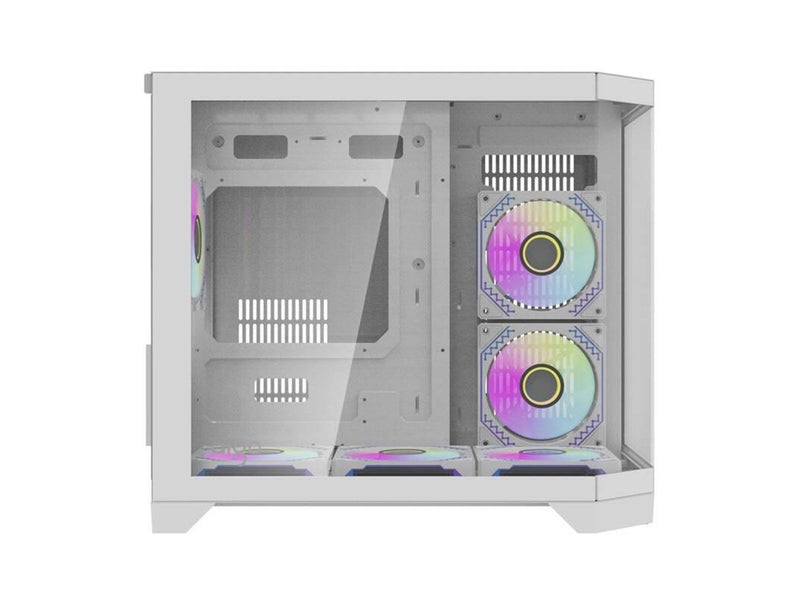 Darkflash FT418 computer case + 6 aRGB fans (white) - Gehäuse - Minitower - Weiß
