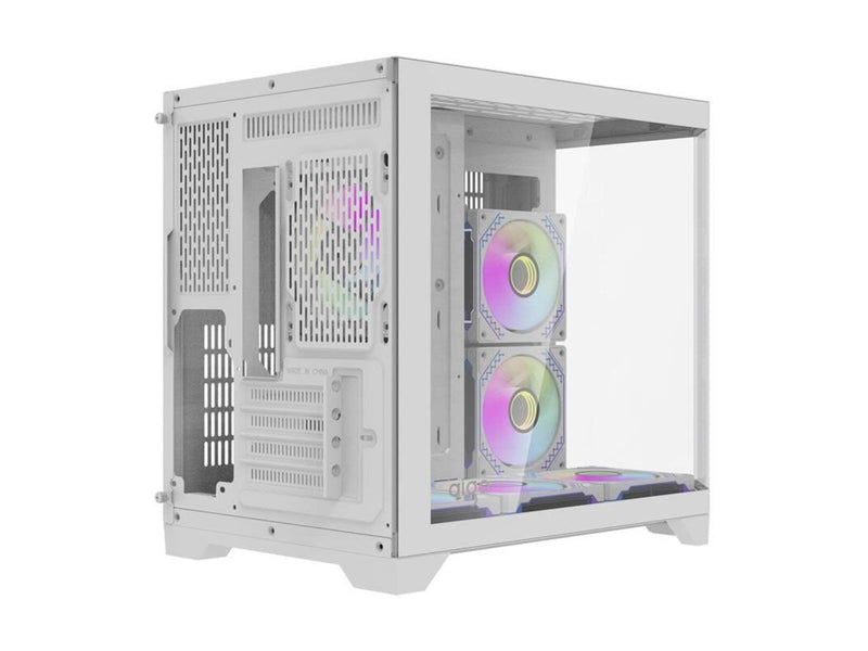 Darkflash FT418 computer case + 6 aRGB fans (white) - Gehäuse - Minitower - Weiß