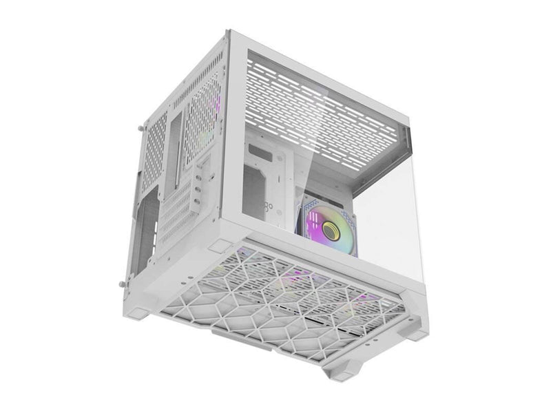 Darkflash FT418 computer case + 6 aRGB fans (white) - Gehäuse - Minitower - Weiß