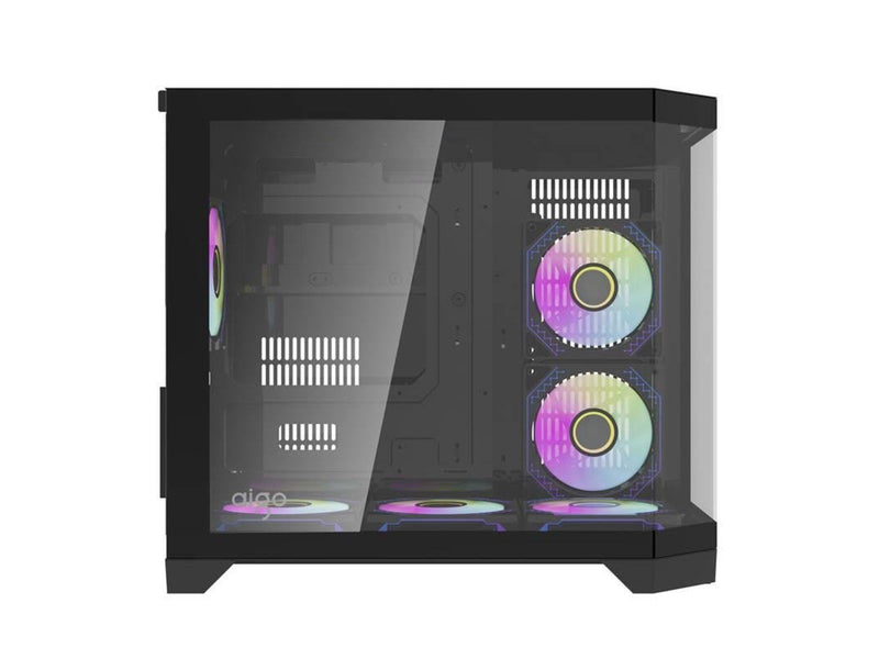 Darkflash FT418 computer case + 6 aRGB fans (black) - Gehäuse - Minitower - Schwarz