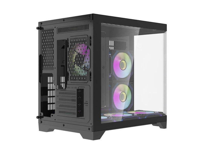 Darkflash FT418 computer case + 6 aRGB fans (black) - Gehäuse - Minitower - Schwarz
