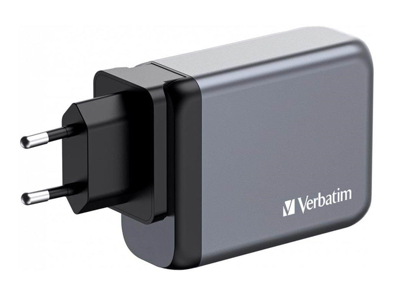 Verbatim power adapter - GaN - 3 x USB-C USB - 100 Watt