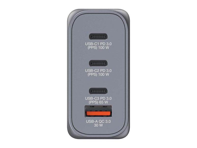 Verbatim power adapter - GaN - 3 x USB-C USB - 100 Watt