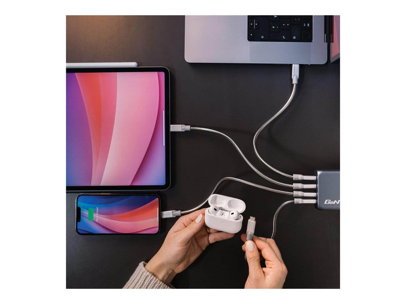 Verbatim power adapter - GaN - 3 x USB-C USB - 100 Watt