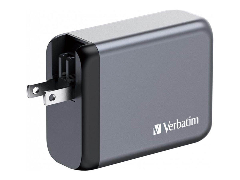 Verbatim power adapter - GaN - 3 x USB-C USB - 100 Watt