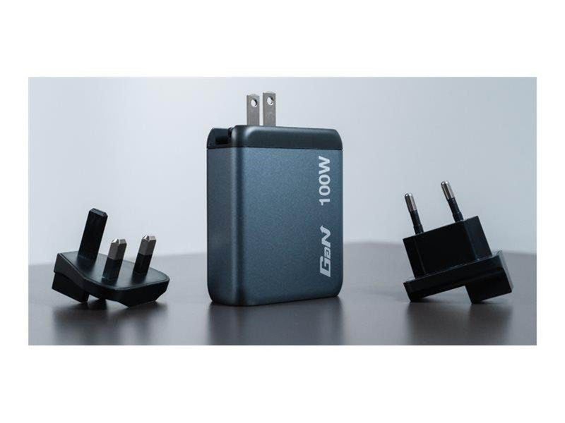 Verbatim power adapter - GaN - 3 x USB-C USB - 100 Watt