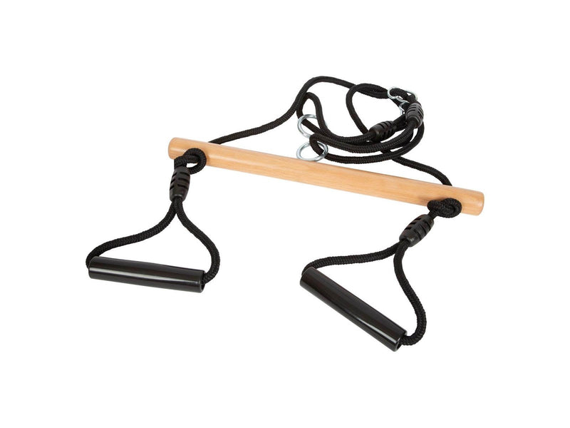 Small Foot - Wooden Trapeze Swing with Gymnastics Rings Black Line