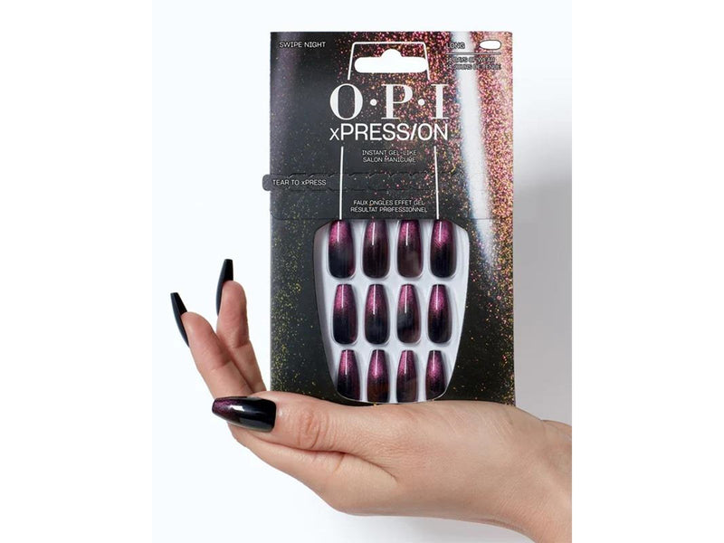 OPI Xpress/On Nail Art - Swipe Night