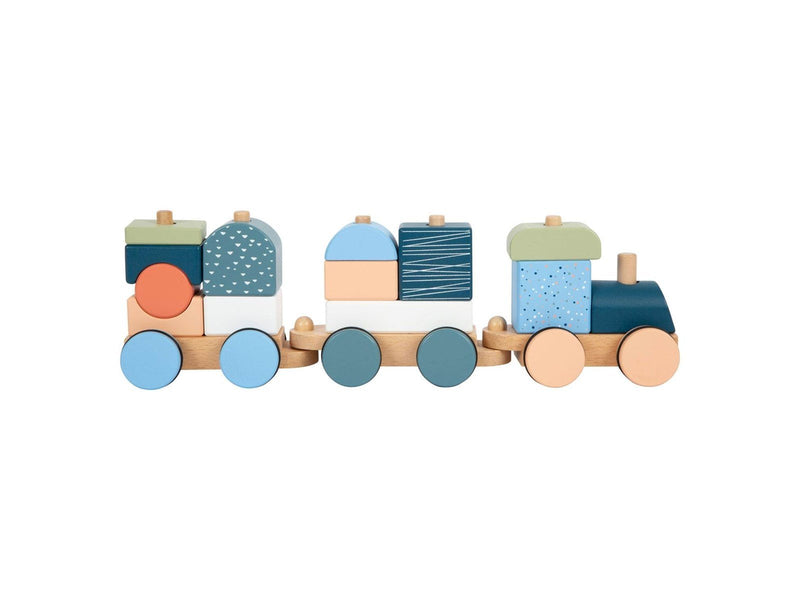Small Foot - Wooden Stacking Block Train Arctic 16 pieces.