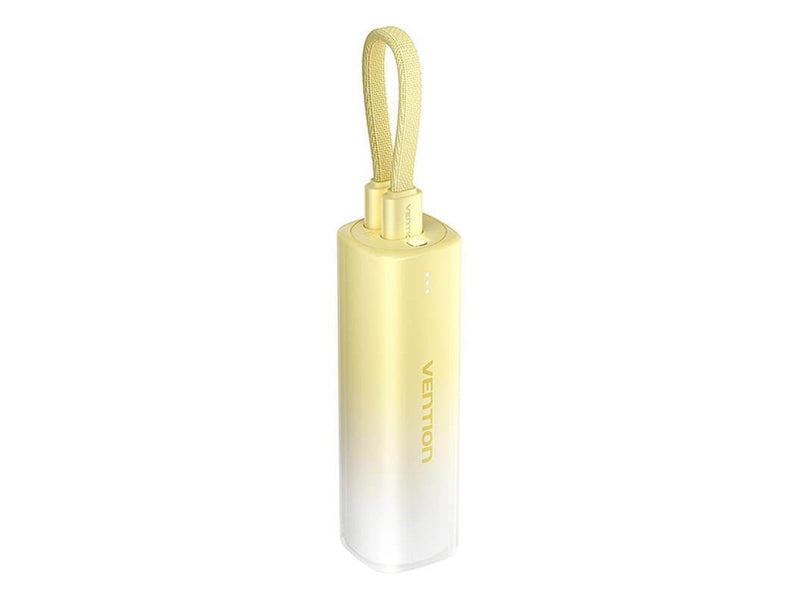 Vention Powerbank 5000mAh FHWY0 20W + USB-C to lightning cable (yellow) Powerbank (Akku) - Gelb - 5000 mAh