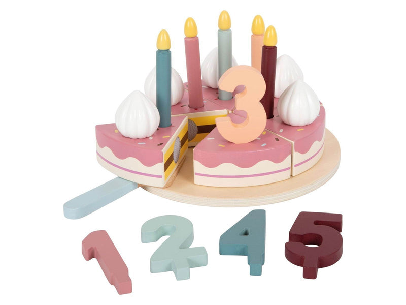 Small Foot - Wooden Cuttable Birthday Cake 18pcs.