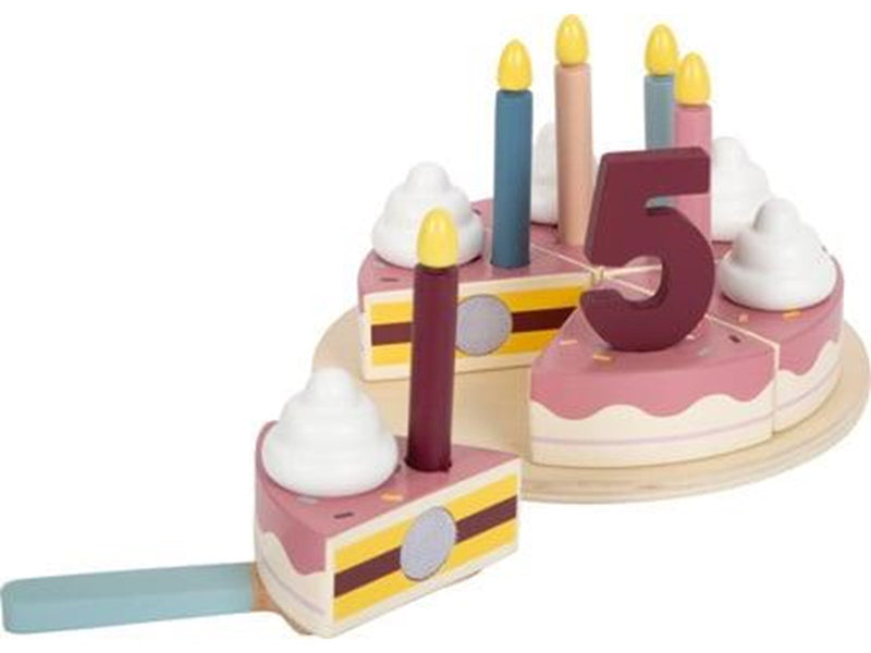 Small Foot - Wooden Cuttable Birthday Cake 18pcs.