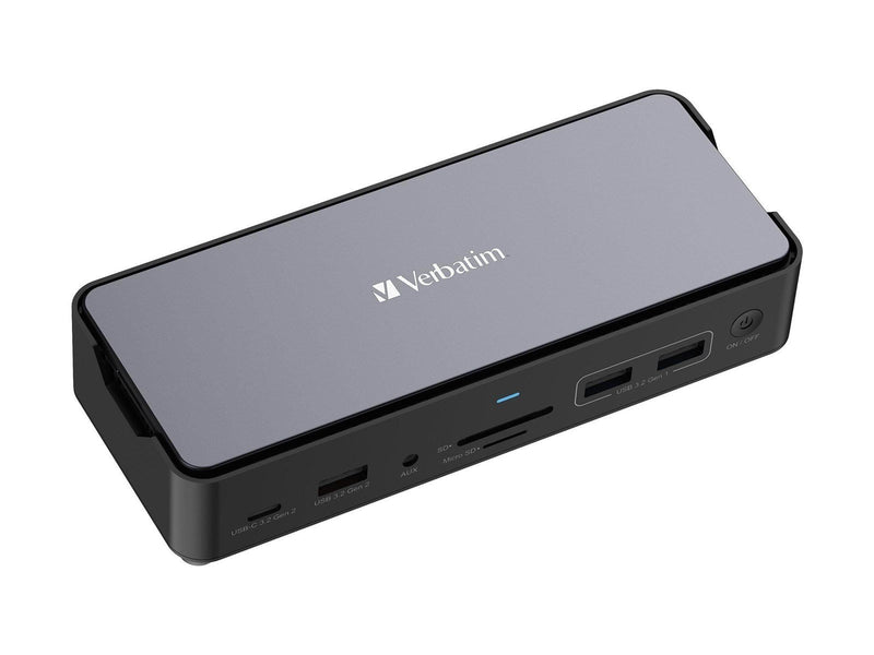 Verbatim Pro - docking station - USB-C - 2 x HDMI DP - 1GbE - SSD 256 GB